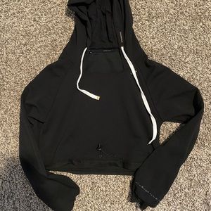 Gymshark X Whitney Simmons Crop Hoodie BLACK
